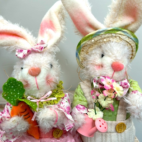 Bunnies Sitting on a Ledge - Picture 2 of 8